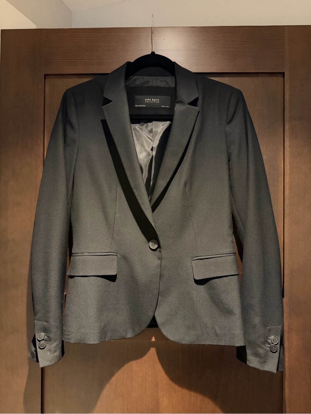 Zara Black Single-Button Blazer